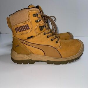 PUMA Men's Safety Conquest 7” Industrial Waterproof Boot Wheat Size 10.5